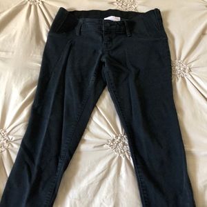 Black skinny maternity trousers